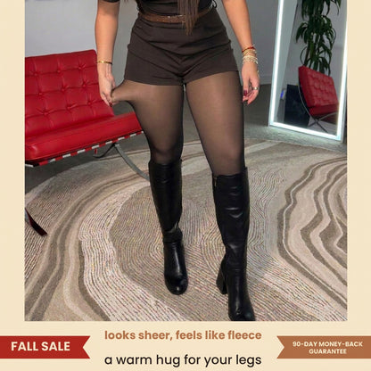 Auryve™ Sheer Illusion Fleece-Lined Tights