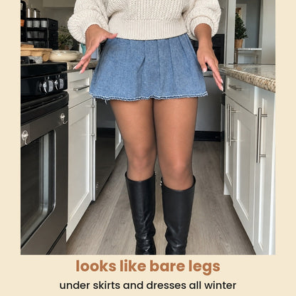 Auryve™ Sheer Illusion Fleece-Lined Tights