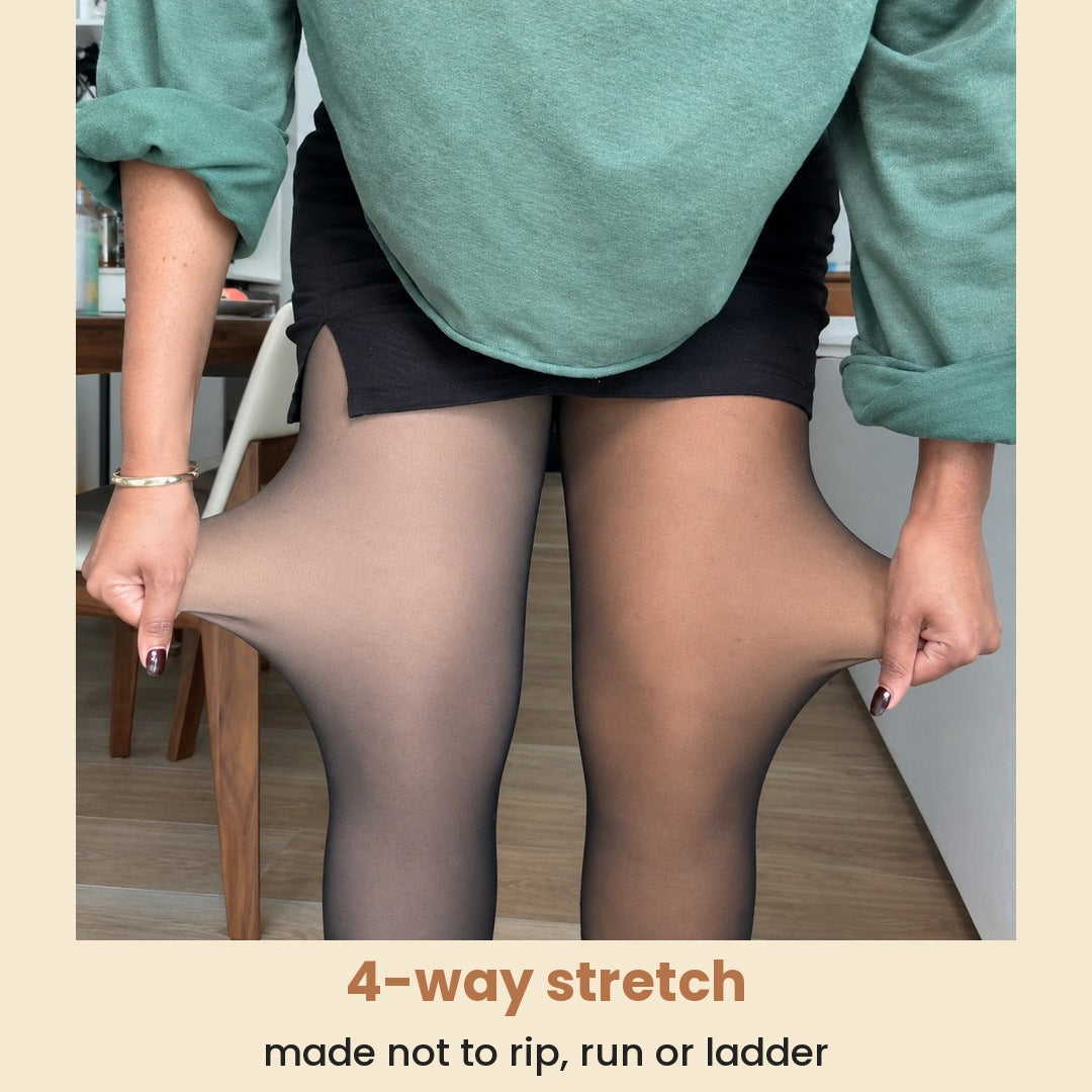 Auryve™ Sheer Illusion Fleece-Lined Tights